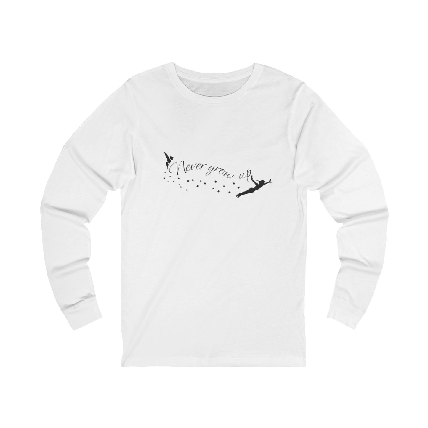 Long Sleeve Tee - Peter Pan Panels Never Grows Up Design