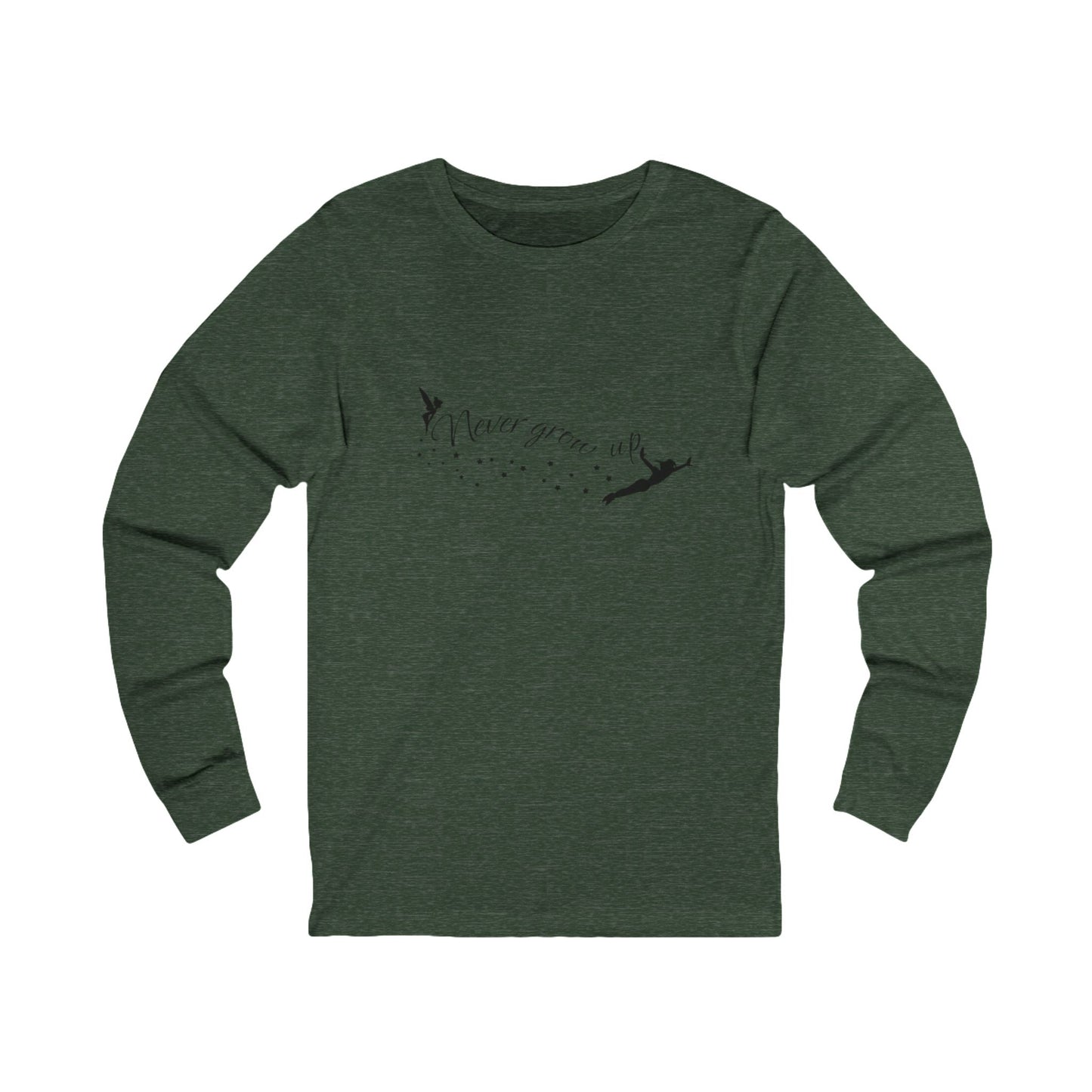 Long Sleeve Tee - Peter Pan Panels Never Grows Up Design