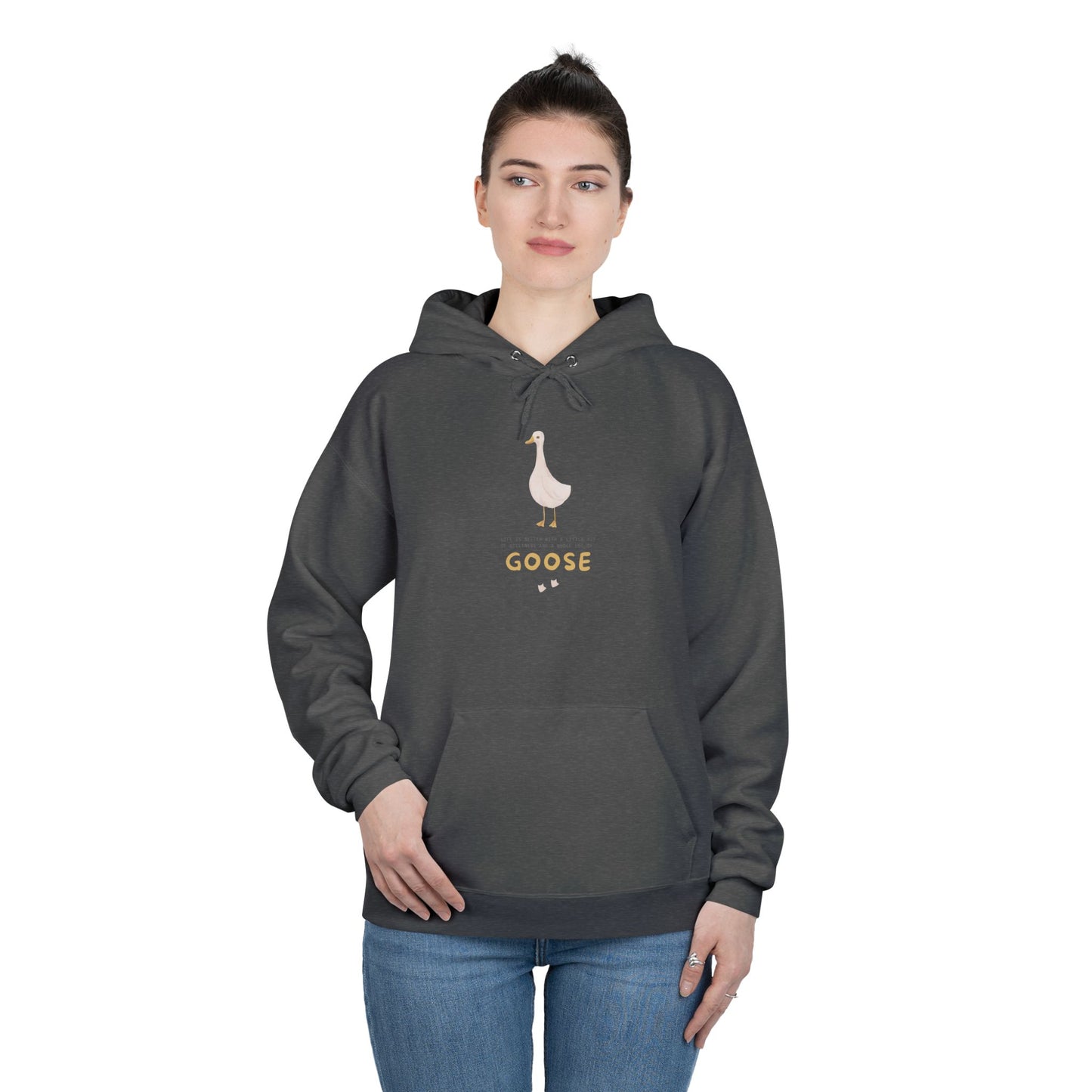 Eco-Friendly Goose Pullover Hoodie | Comfortable & Stylish Sweatshirt for Goose Lovers, Eco-Conscious Gifts, Casual Wear, Unisex Apparel