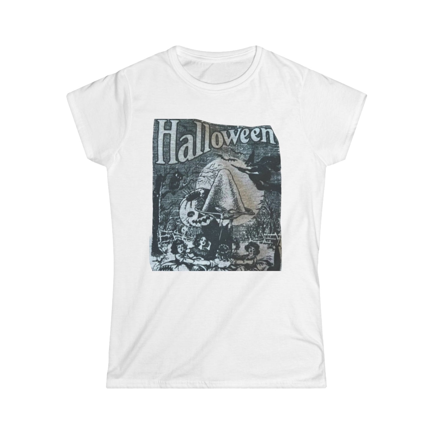 Halloween Vintage Women's Softstyle Tee, Spooky Shirt, Fall Fashion, Halloween Costume, October Celebration, Gifts for Her
