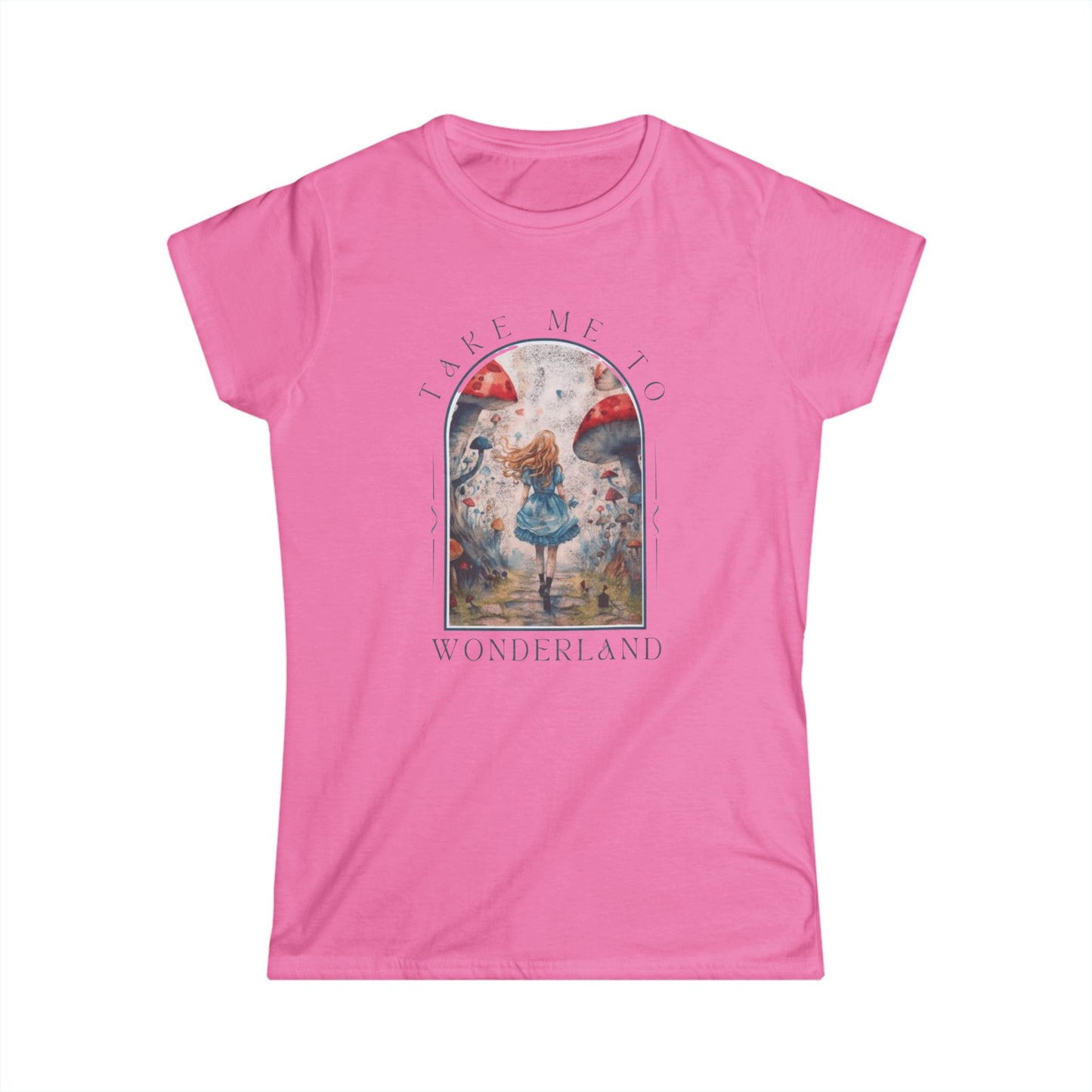 Whimsical Wonderland Women's Tee, Comfortable Graphic Shirt, Alice in Wonderland Themed Top, Cute Gift for Book Lovers, Casual Chic Style