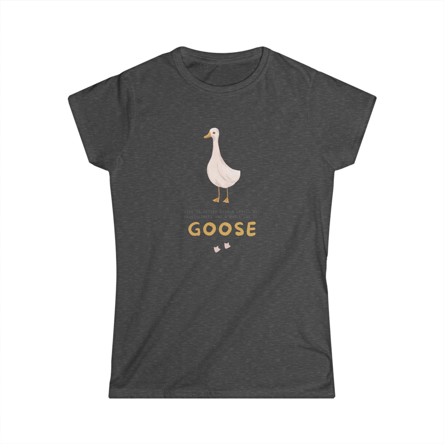 Women's Cute Goose Graphic Tee, Whimsical Animal Shirt, Gift for Bird Lovers, Casual Outfit, Birthday Present, Eco-Friendly Fashion