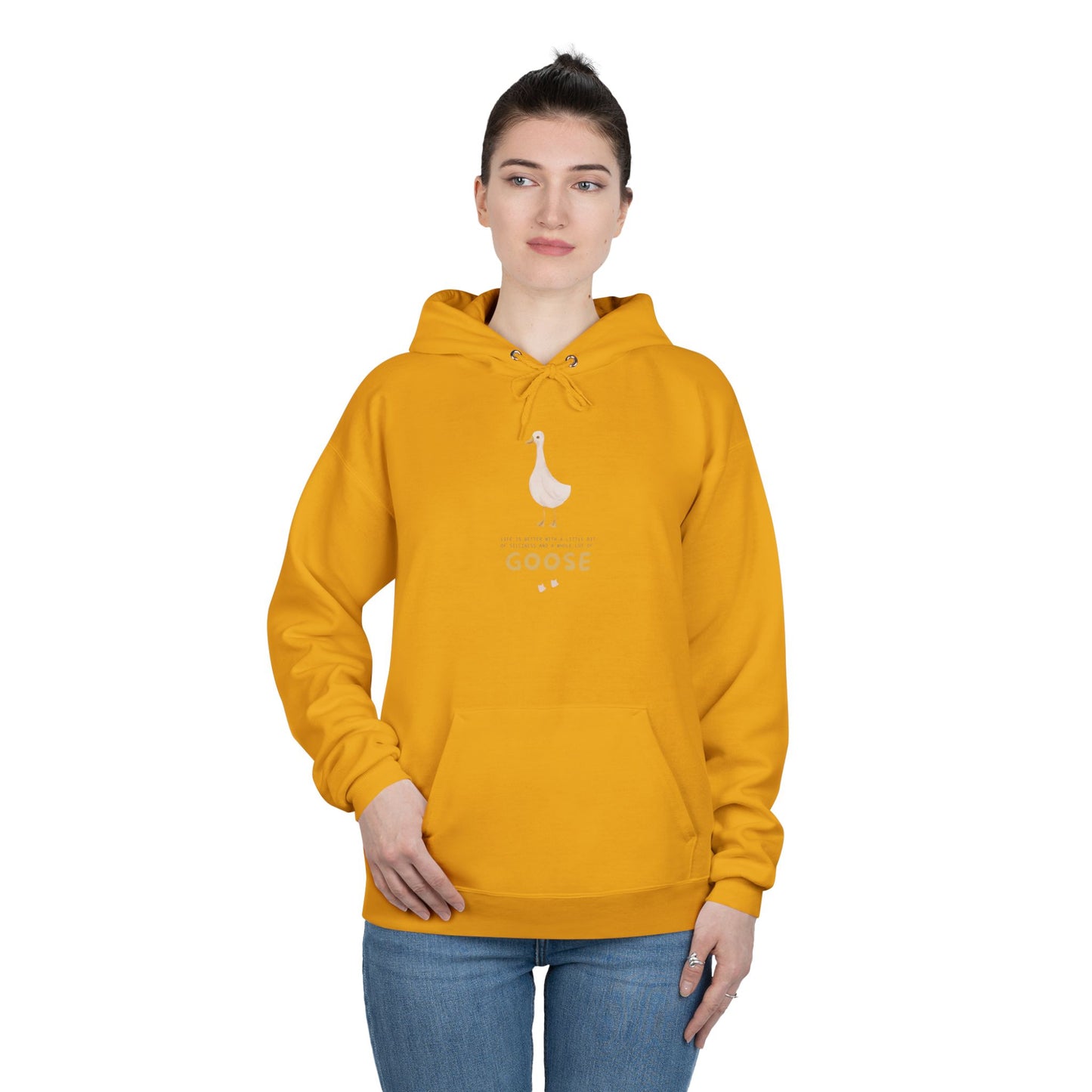 Eco-Friendly Goose Pullover Hoodie | Comfortable & Stylish Sweatshirt for Goose Lovers, Eco-Conscious Gifts, Casual Wear, Unisex Apparel