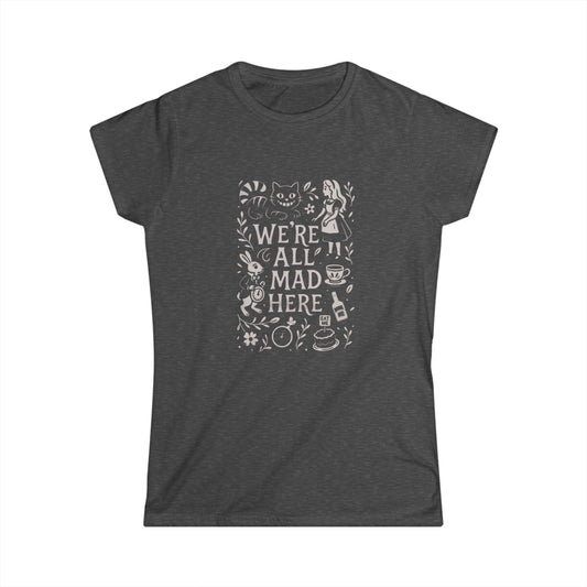 Women's Mad Hatter Tee - Whimsical Design, Perfect for Tea Parties, Casual Wear, Gifts for Alice in Wonderland Fans