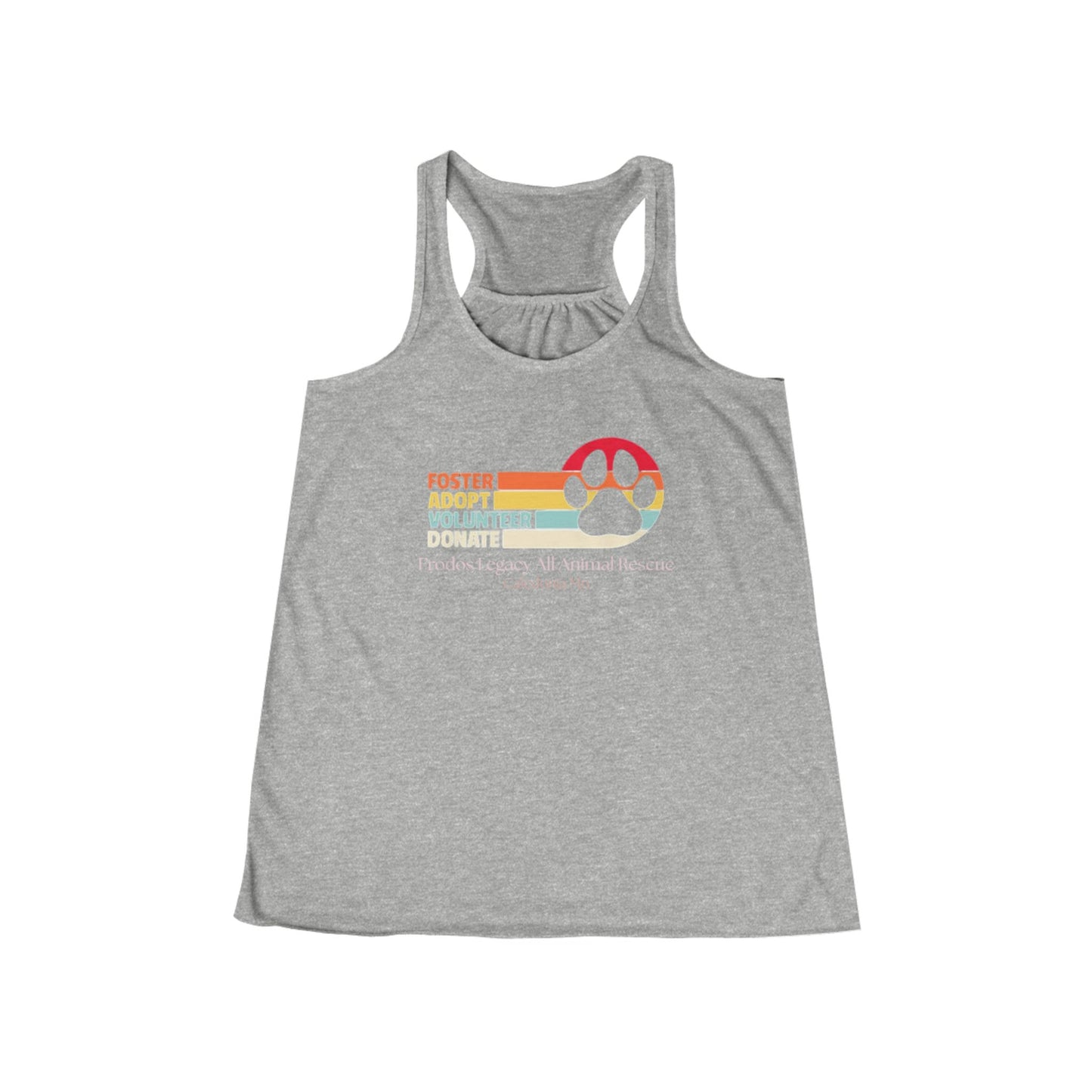 Foster Adopt Volunteer Racerback Tank, Animal Rescue Apparel, Gifts for Dog Lovers, Cute Summer Top, Support Animal Welfare