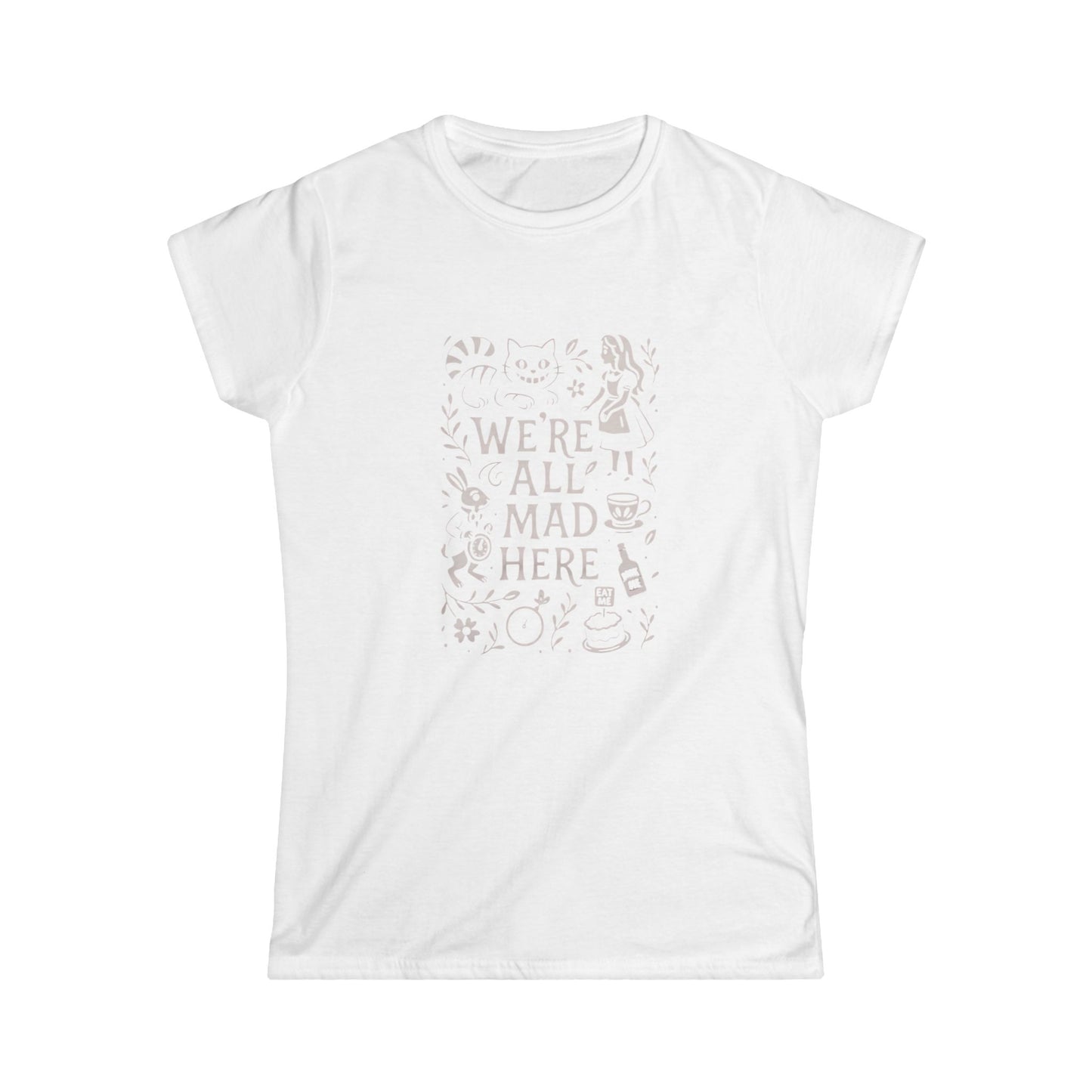 Women's Mad Hatter Tee - Whimsical Design, Perfect for Tea Parties, Casual Wear, Gifts for Alice in Wonderland Fans