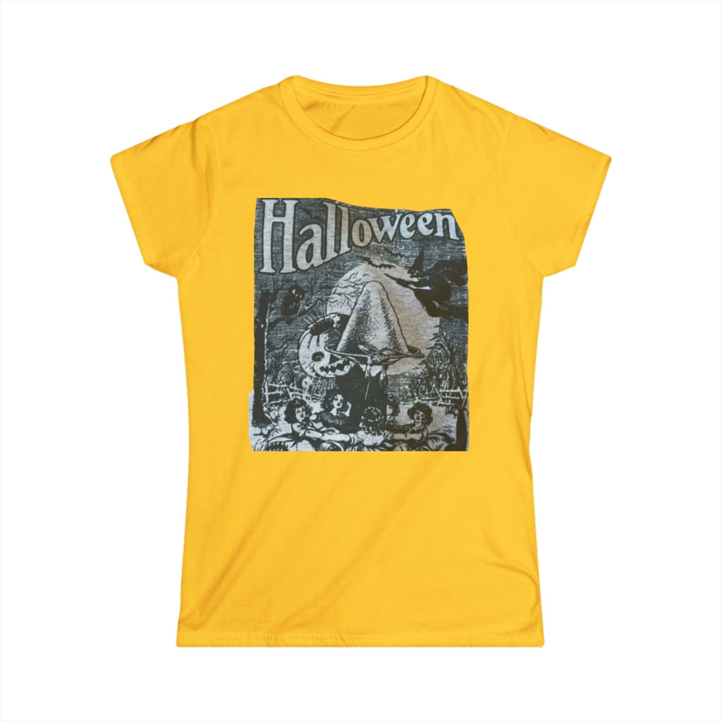 Halloween Vintage Women's Softstyle Tee, Spooky Shirt, Fall Fashion, Halloween Costume, October Celebration, Gifts for Her