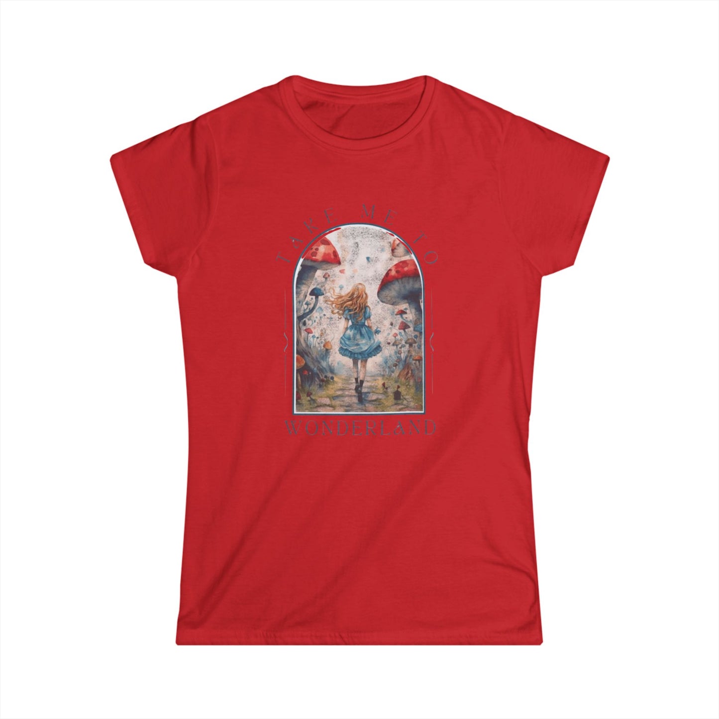 Whimsical Wonderland Women's Tee, Comfortable Graphic Shirt, Alice in Wonderland Themed Top, Cute Gift for Book Lovers, Casual Chic Style