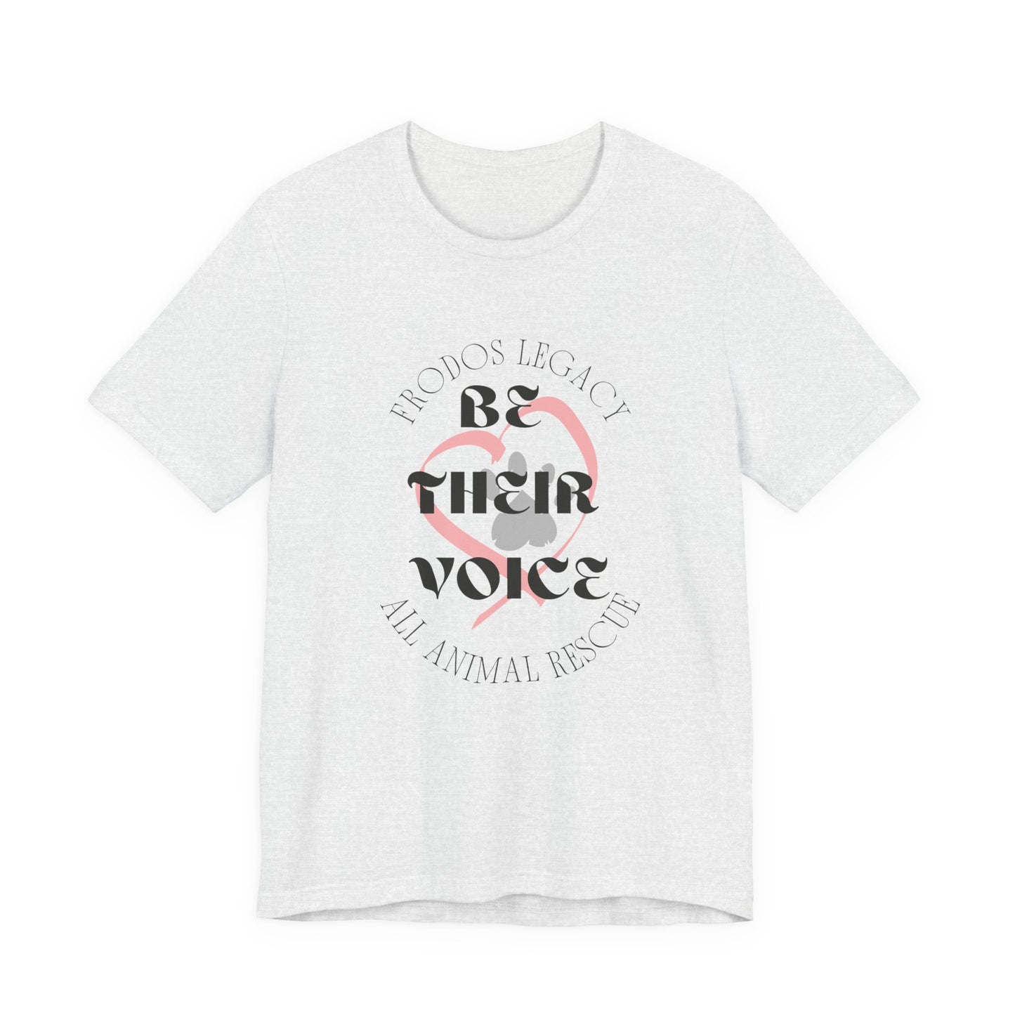 Unisex Animal Rescue Tee, Be Their Voice, Animal Welfare Shirt, Eco-Friendly Fashion, Thoughtful Gift for Animal Lovers